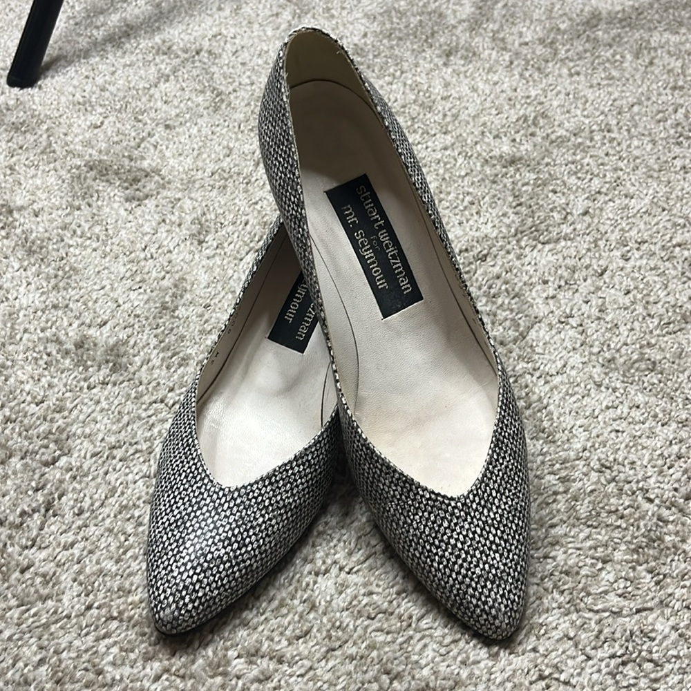 Stuart Weitzman Vintage Black and White Heels
